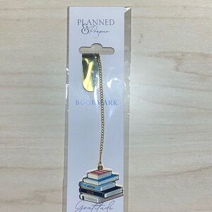 Planned & Proper Gold and Blue Bookmark